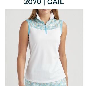 NWT Bermuda Sands sleeveless top with trim.